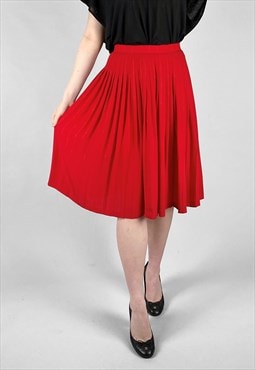 70's Vintage Red RV Logo Ladies Knee Length Skirt