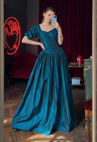Evening Gown, Renaissance dress, Silky Formal dress