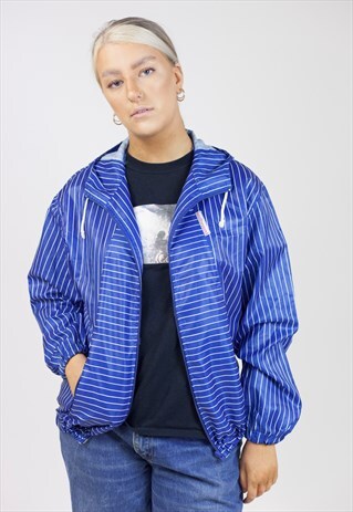 VINTAGE CUTE 90'S HOODED SHELL RAIN JACKET