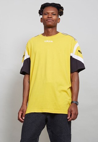 SUPER OVERSIZED YELLOW CLASSIC ADIDAS T-SHIRT
