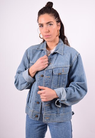 LEE WOMENS VINTAGE DENIM JACKET MEDIUM BLUE 90'S