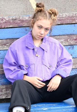 VINTAGE WRANGLER PURPLE DENIM JACKET