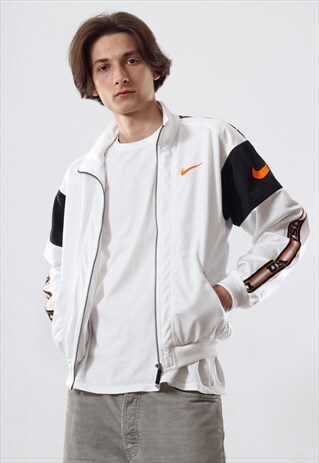 90'S VINTAGE MENS NIKE USA BIG LOGO TRACK TOP SUIT JACKET