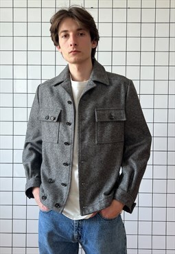 Vintage DOLCE GABBANA Jacket Military Overshirt Grey D&G 