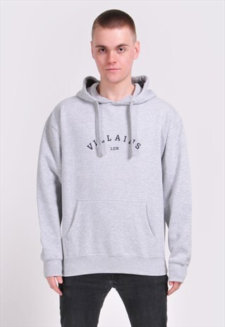 GREY VILLAINS LDN DRAWSTRING HOODIE - RELAXED FIT