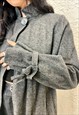 VINTAGE CHLOE 90S GREY WOOL TRENCH  