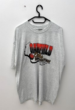 Vintage oakfield oaks grey basketball T-shirt XL 