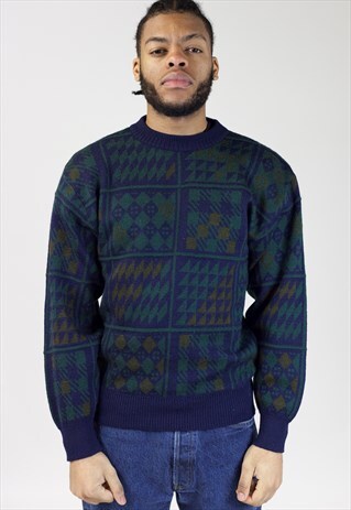 VINTAGE 90S MULTICOLOURED PATTERNED JUMPER