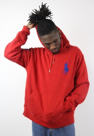 VINTAGE POLO RALPH LAUREN RED HOODIE