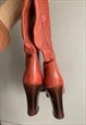 70S VINTAGE ORANGE BOOTS