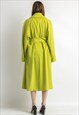 90S VINTAGE WOMAN GREEN JIL SANDER WOOLMARK COAT 5913