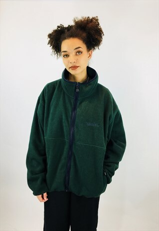VINTAGE TIMBERLAND EMBROIDERED TEDDY BEAR FLEECE JACKET