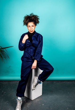 VINTAGE BOILERSUIT IN NAVY BLUE