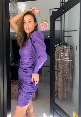 'IRIA' PURPLE MINI DRESS