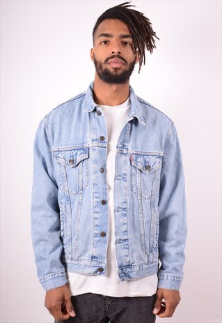 LEVI'S MENS VINTAGE DENIM JACKET LARGE BLUE 90S