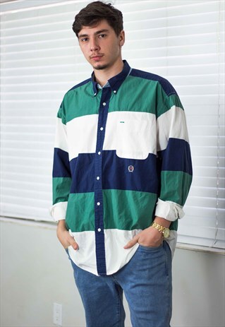 VINTAGE TOMMY HILFIGER SHIRT LOGO 90S XL 12.1