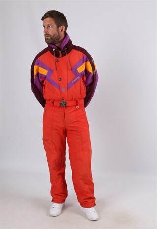 VINTAGE SCHOFFEL FULL SKI SUIT SNOW UK S / M 38" (6AN)