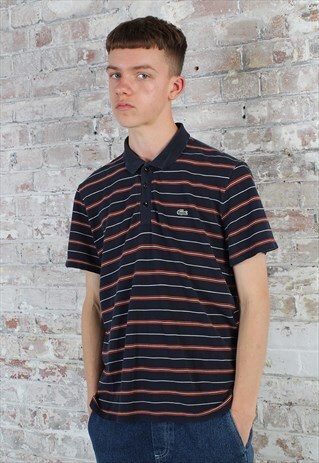 VINTAGE LACOSTE STRIPED POLO SHIRT
