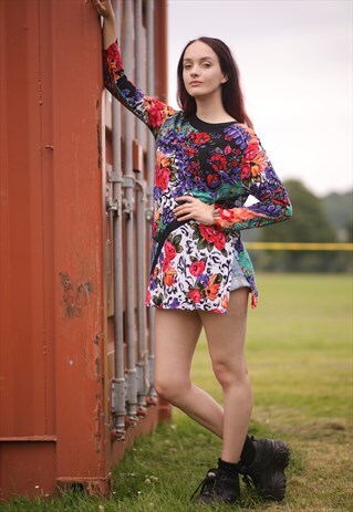 VINTAGE MULTICOLORED MINI DRESS/LONG TOP 90'S