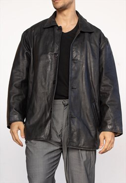 ArrowLeathers Black/Brown Leather Racer Jacket. Leather Jacket Men, Men's Leather Jacket, Vintage leather,90s Leather Jacket, Men's Black Jacket