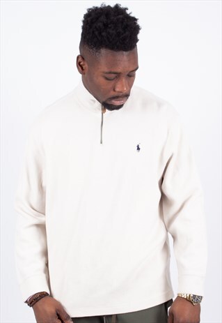 VINTAGE 1/4 ZIP SWEATSHIRT POLO RALPH LAUREN