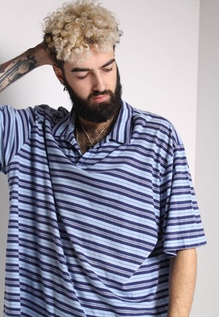 VINTAGE POLO RALPH LAUREN POLO SHIRT BLUE
