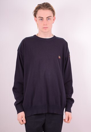 PAUL & SHARK MENS VINTAGE SWEATSHIRT JUMPER XXXL BLUE 90S