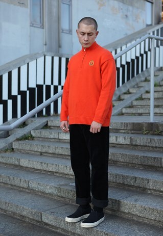 VINTAGE 90'S POLO RALPH LAUREN 1/4 ZIP SWEATER
