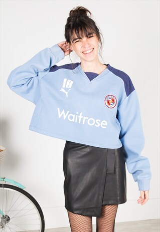 VINTAGE 80S PUMA CROP SWEATSHIRT / AVELINAS REWORK / S0046