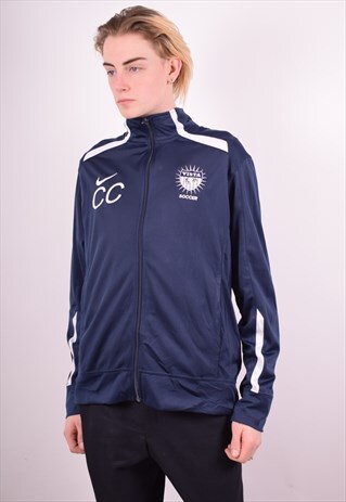 NIKE MENS VINTAGE TRACKSUIT TOP JACKET MEDIUM BLUE 90S