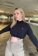 VINTAGE 90S NIKE REWORK CROP BLACK SWEATSHIRT