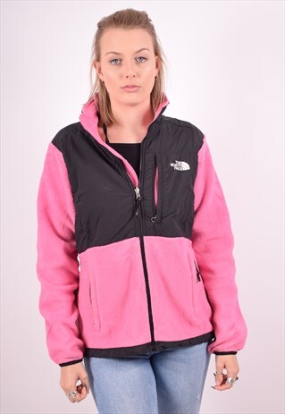 THE NORTH FACE WOMENS VINTAGE FLEECE JACKET MEDIUM PINK 90S