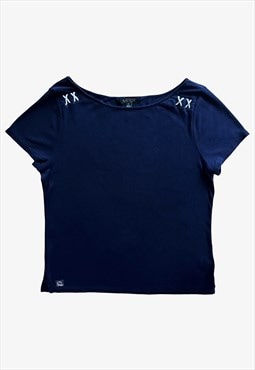 Vintage Y2K Women's Ralph Lauren Navy Top