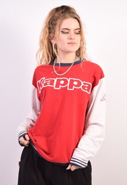 Vintage Kappa Sweatshirt Jumper Red