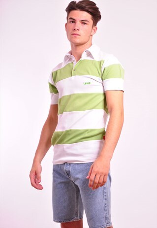 VINTAGE LEVIS STRIPED 90S POLO T-SHIRT