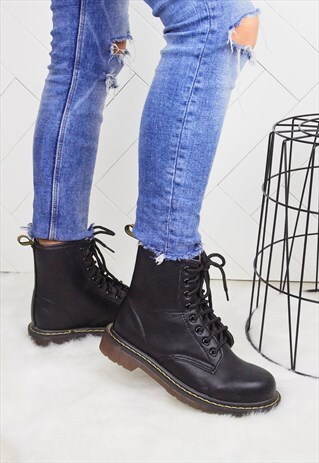 BEA BLACK BIKER BOOTS