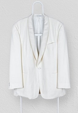 Vintage St Michael White Ivory Blazer Tuxedo Mens UK 46 XL