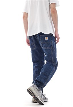 Vintage CARHARTT Jeans Single Knee Pants Work Blue