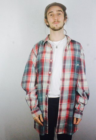 VINTAGE CHECK FLANNEL SHIRT