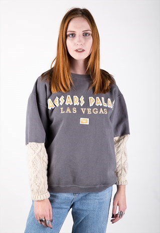REWORKED VINTAGE ARAN SLEEVE SWEATER