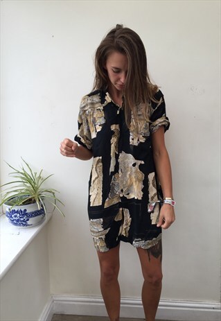 CRAZY PATTERN OVERSIZED RETRO VINTAGE UNISEX FESTIVAL SHIRT