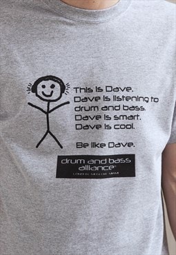DJ T Shirt Drum & Bass: Be Like Dave - Synthesizer Music 