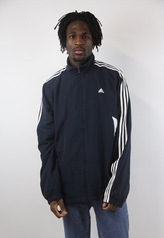 VINTAGE ADIDAS NAVY SPORTS JACKET