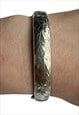 Vintage Silver Bangle Bracelet floral engraving