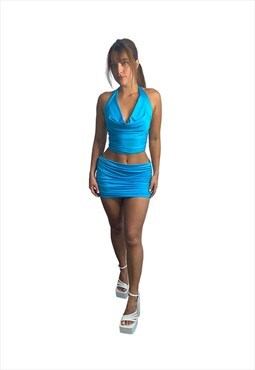 Nova Low Waist Ruched Mini Skirt