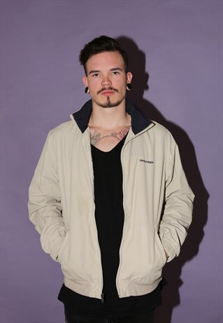 BEIGE TOMMY HILFIGER HARRINGTON JACKET