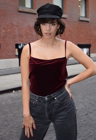 1990'S VINTAGE VELVET TOP
