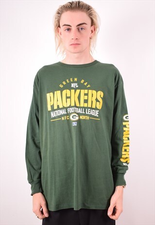 NFL MENS VINTAGE PACKERS TOP LONG SLEEVE XL GREEN 90S