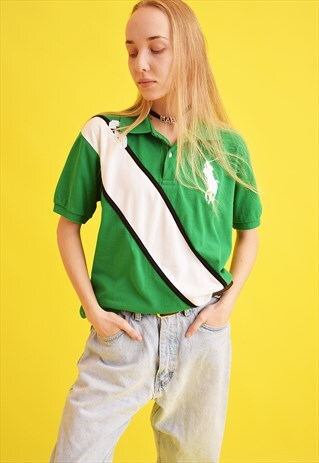 90'S RETRO RALPH LAUREN POLO OVERSIZED T-SHIRT TOP TEE