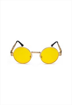 Ella Circle Sunglasses Yellow